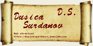 Dušica Surdanov vizit kartica